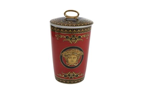 versace candle holder|Candle holder Medusa porcelain with lid Versace .